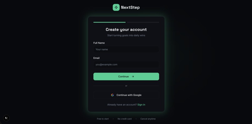 NextStep – screenshot 2