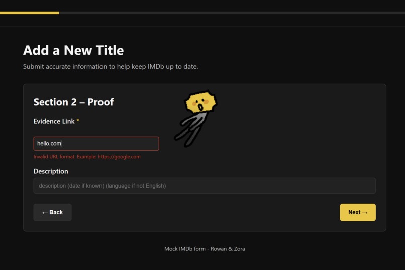 IMDB Title Form – screenshot 2