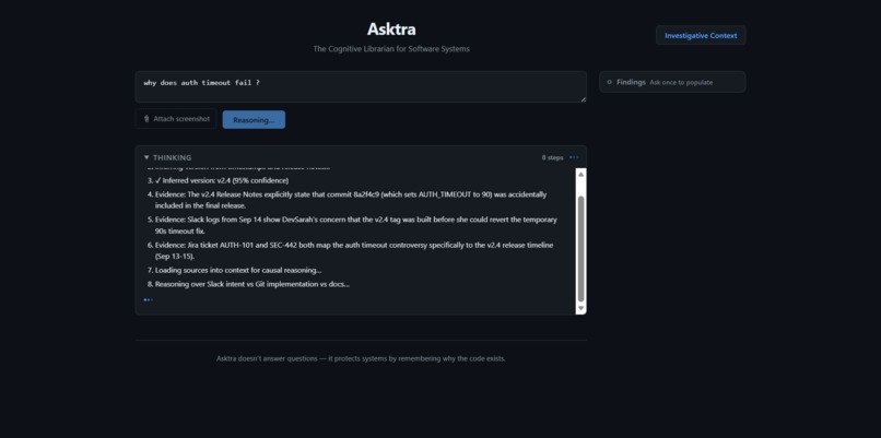Asktra: The Cognitive Librarian for Software Systems – screenshot 1