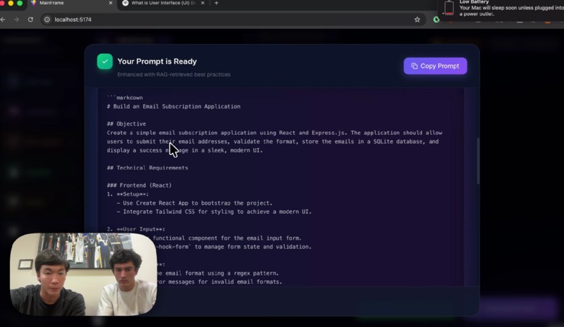 MainFrame – screenshot 2