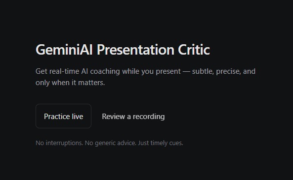 GeminiAI Presentation Critic – screenshot 1