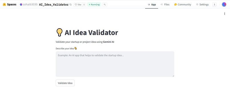 AI Idea Validator – screenshot 1