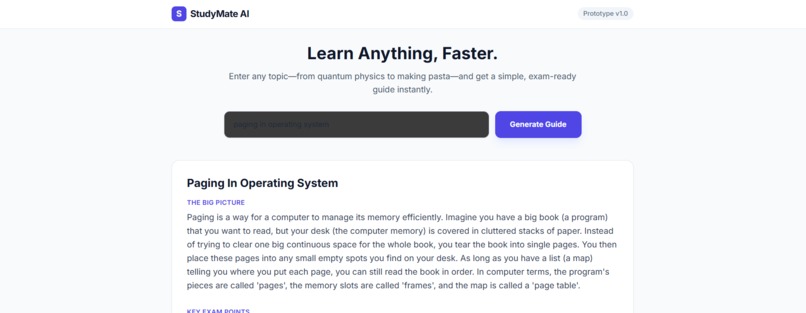 StudyMate AI – Your Personal AI Learning Companion – screenshot 2
