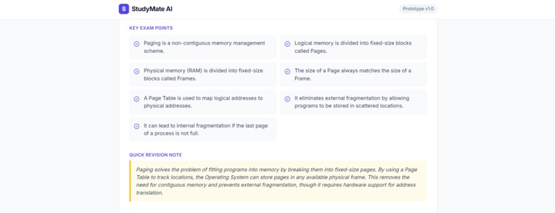 StudyMate AI – Your Personal AI Learning Companion – screenshot 3