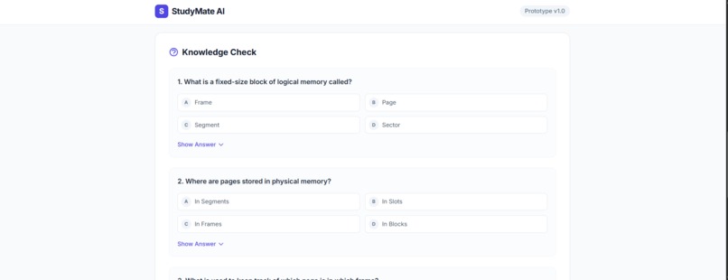 StudyMate AI – Your Personal AI Learning Companion – screenshot 4