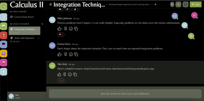 Peer Learning Environment  – screenshot 1