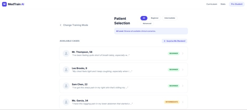 MedTrainAI-AI Patient Simulator – screenshot 3