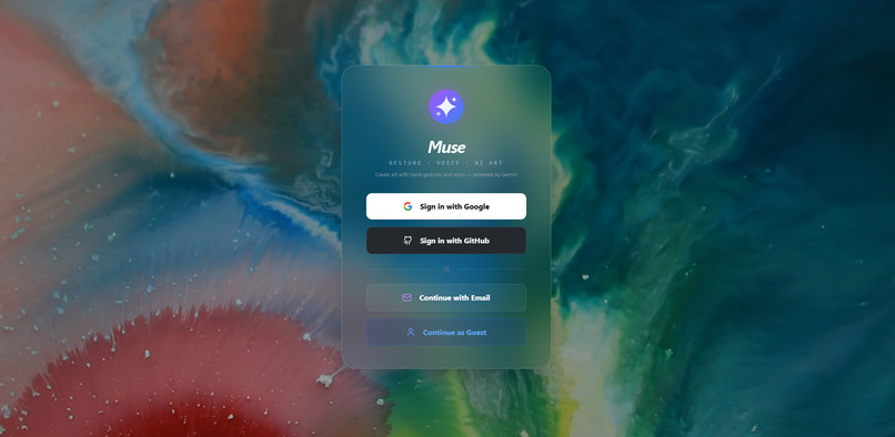 Muse — Gesture & Voice Powered AI Art Studio – screenshot 1