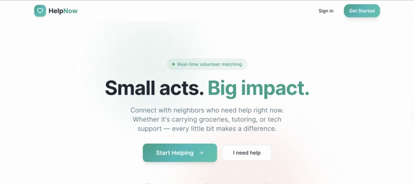 HelpNow – screenshot 1