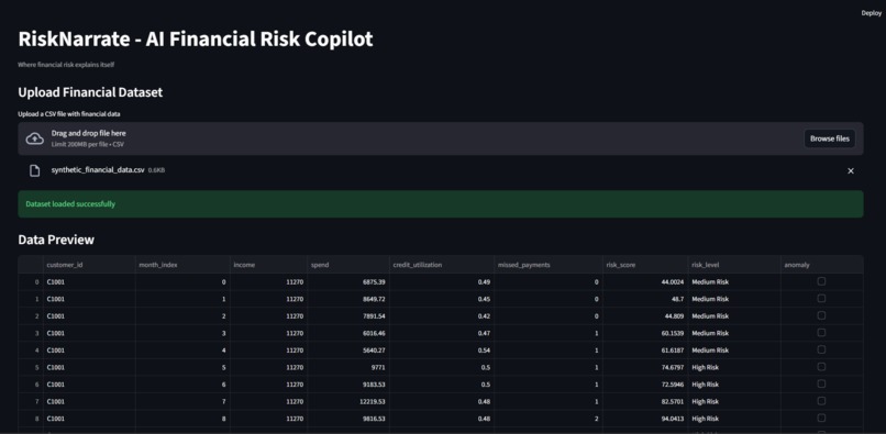 RiskNarrate – screenshot 1