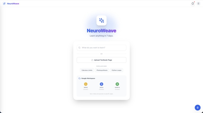 NeuroWeave: Your Personal AI University – screenshot 2