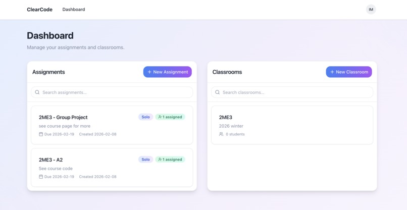 Clear Code – screenshot 1