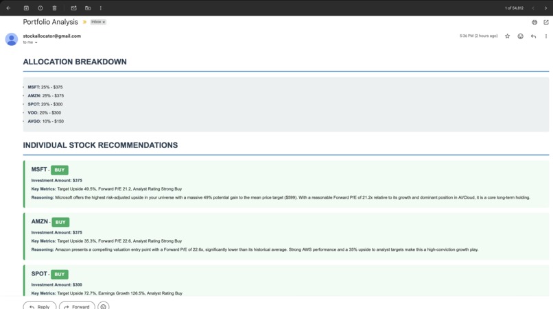 AI Stock Recommender – screenshot 3