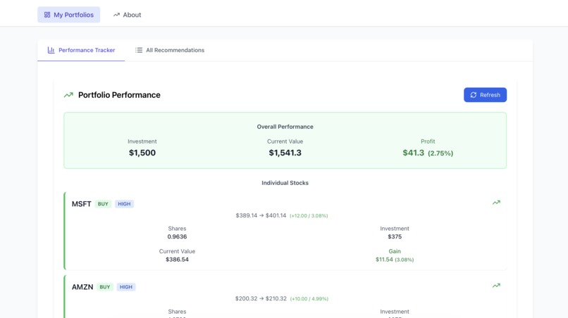 AI Stock Recommender – screenshot 4