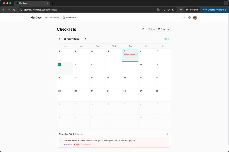KlarDocs: AI Copilot for German Paperwork – screenshot 1
