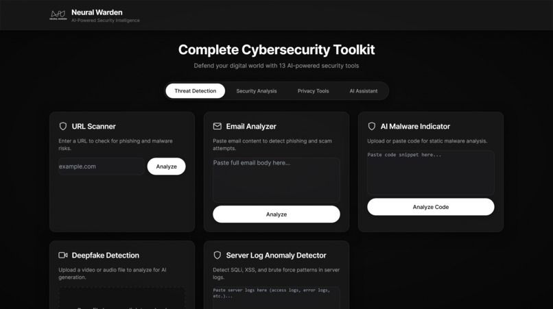 Neural Warden: AI Security Intelligence Suite – screenshot 2