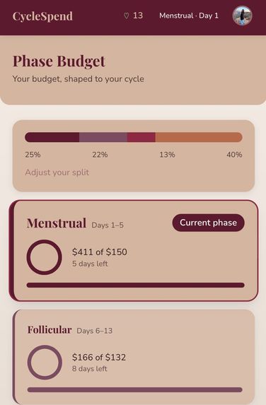 CycleSpend – screenshot 2