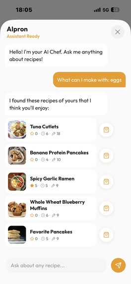 Aipron: Recipe App – screenshot 1