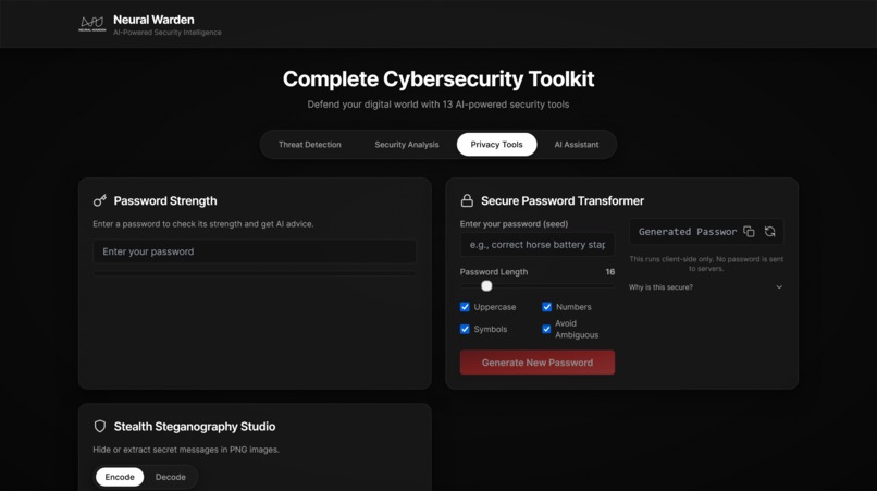 Neural Warden: AI Security Intelligence Suite – screenshot 4