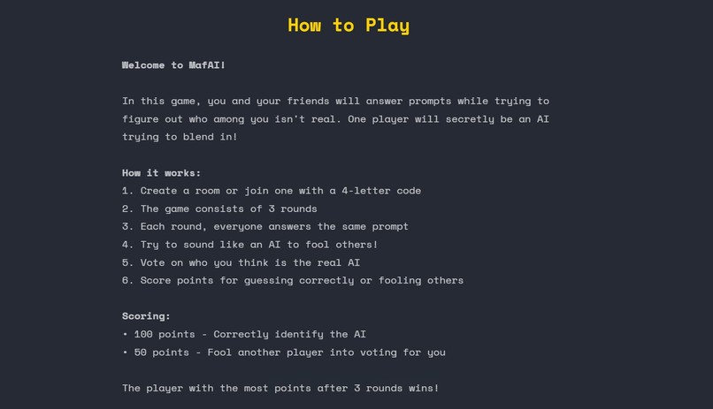 mafAI – screenshot 2