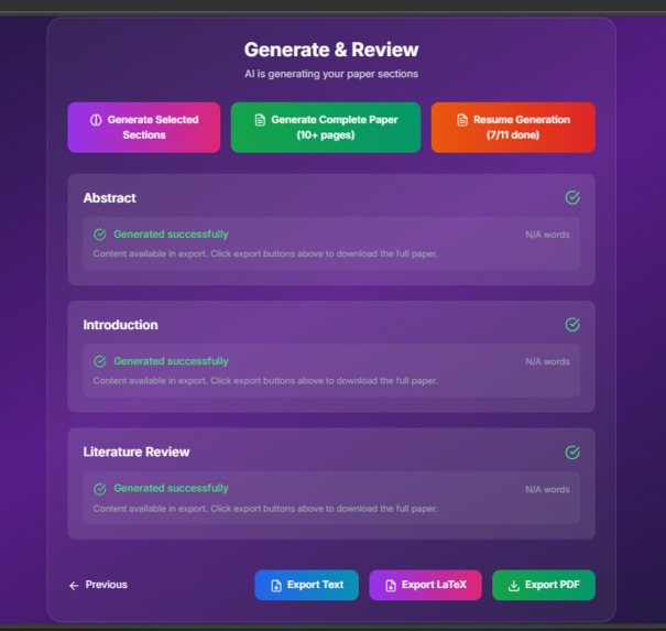 IEEE Paper Generator using Gemini AI – screenshot 1