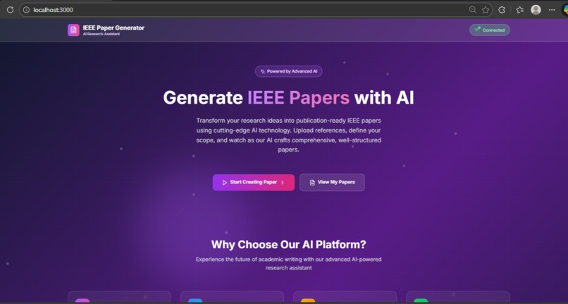 IEEE Paper Generator using Gemini AI – screenshot 2