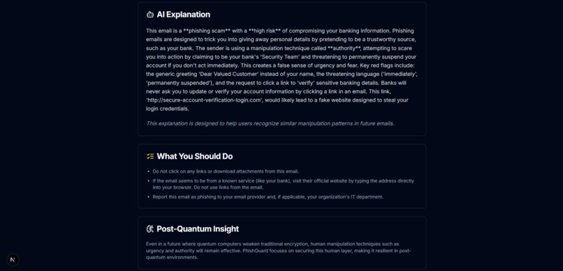PhishGuard – Human-Aware Phishing Defense – screenshot 2
