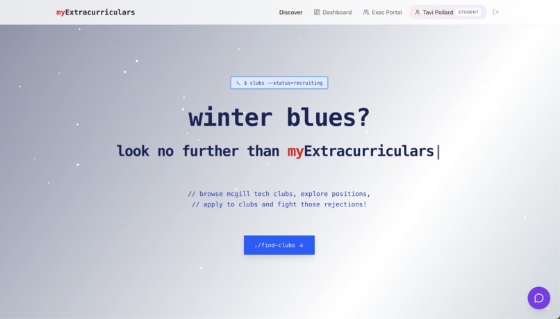 myEx(tracurriculars) – screenshot 1