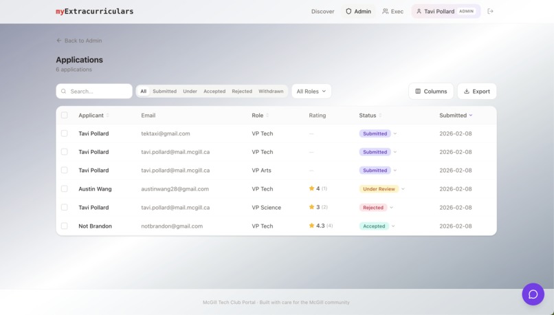 myEx(tracurriculars) – screenshot 9