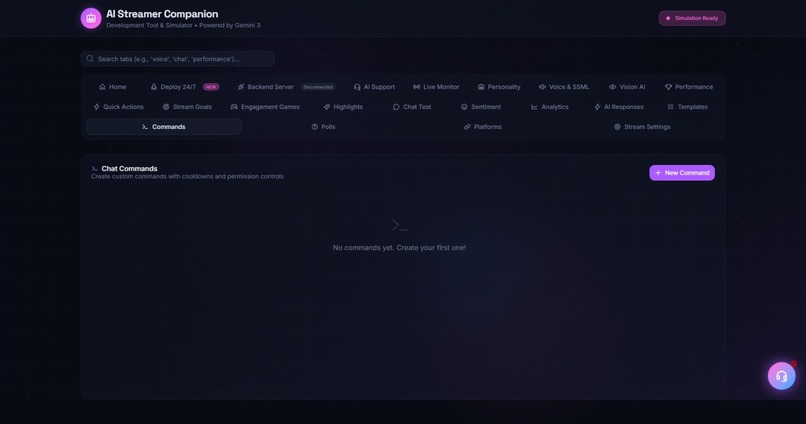 AI Streamer Companion- Development Tool & Simulator Gemini 3 – screenshot 2