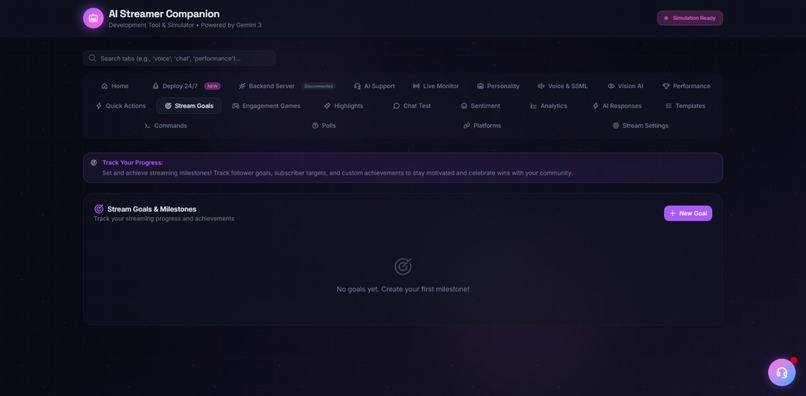 AI Streamer Companion- Development Tool & Simulator Gemini 3 – screenshot 6