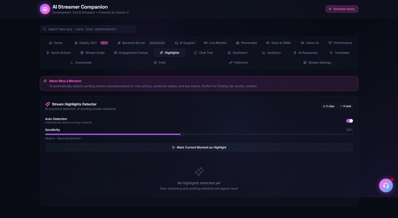 AI Streamer Companion- Development Tool & Simulator Gemini 3 – screenshot 9