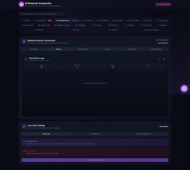 AI Streamer Companion- Development Tool & Simulator Gemini 3 – screenshot 11