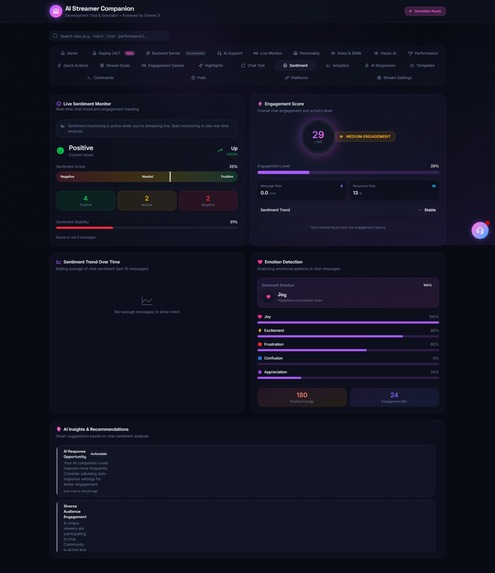 AI Streamer Companion- Development Tool & Simulator Gemini 3 – screenshot 14