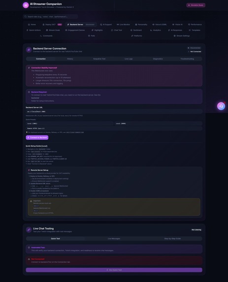 AI Streamer Companion- Development Tool & Simulator Gemini 3 – screenshot 17