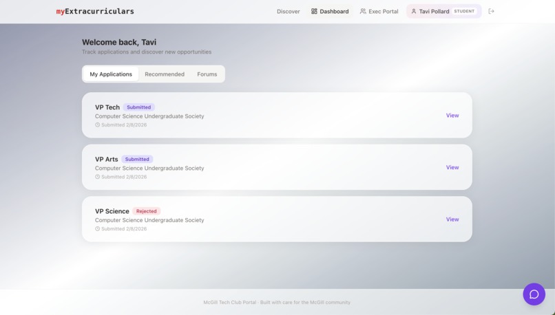 myEx(tracurriculars) – screenshot 3