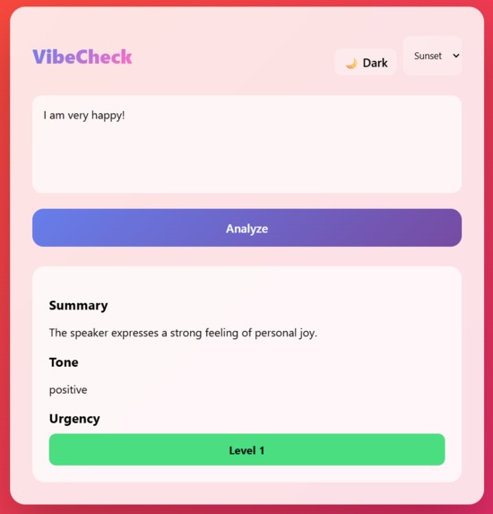 VibeCheck – Gemini 3 Task Analyzer – screenshot 2