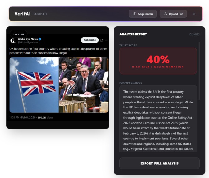 VerifAI – screenshot 1