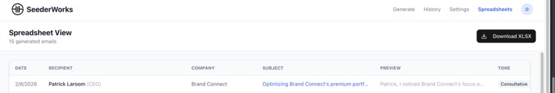 Seeder Email Studio – screenshot 1