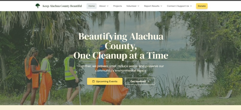 Keep Alachua County Beautiful — Website & Litter Tracker – screenshot 1