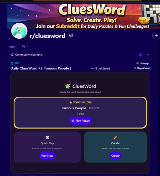 cluesword – screenshot 1