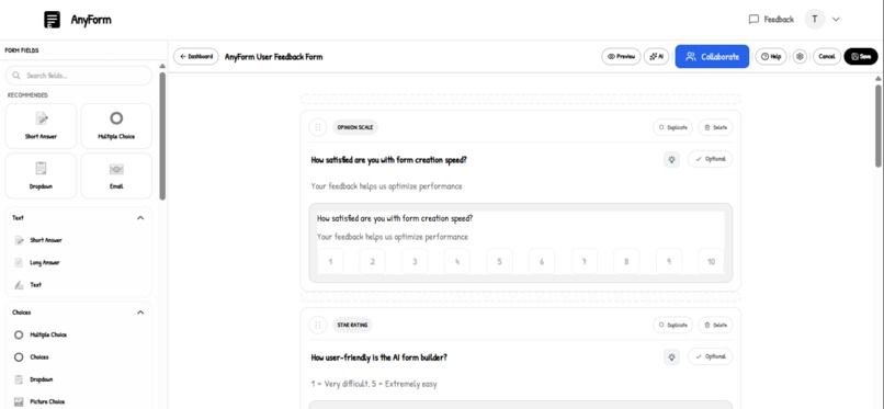 anyform(AI form builder) – screenshot 3