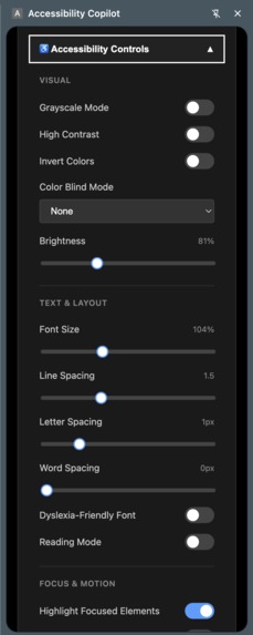 A11y Pilot – screenshot 2