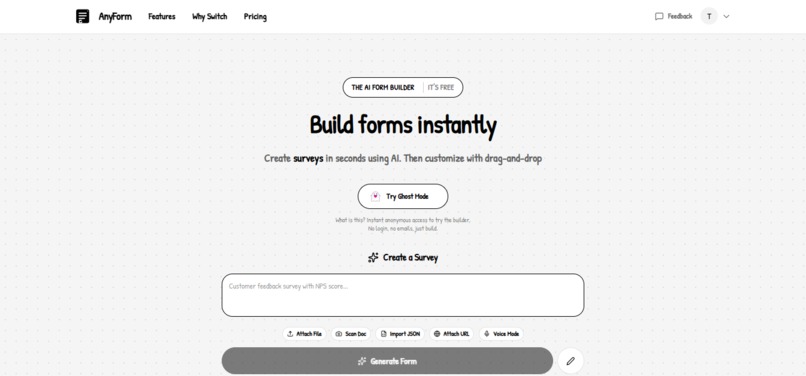 anyform(AI form builder) – screenshot 1