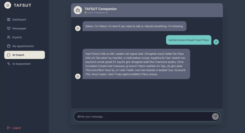 TAFSUT: The AI ​​Companion for Addiction Recovery in MENA – screenshot 7