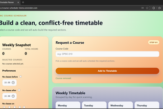 UBC Course Scheduler