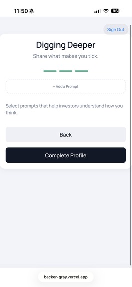 Backer – screenshot 2