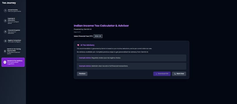 Indian Income Tax Calculator and Gemini AI Financial Advisor – screenshot 6