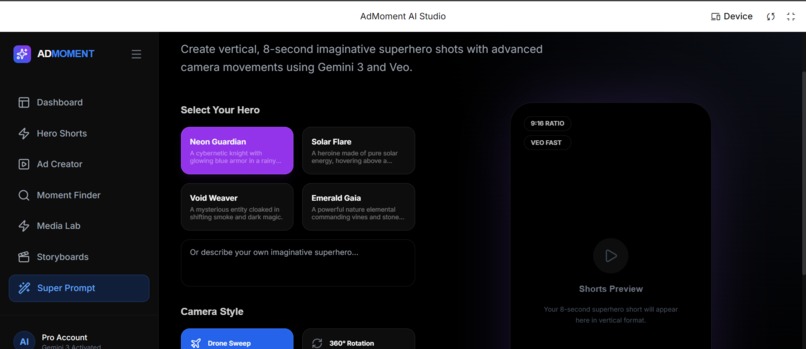 Admoment AI studio – screenshot 3