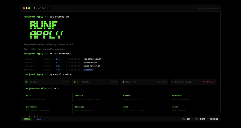 RUNF Apply – screenshot 1
